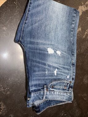 Lucky Brand Men's Blue Slim Straight Jeans - Faded Wash with Distressing